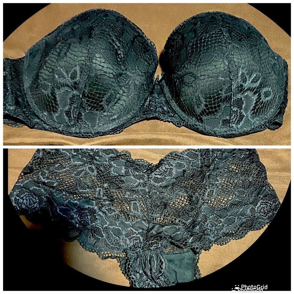 Strapless bra and panty set